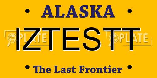 IZTESTT Alaska License Plate