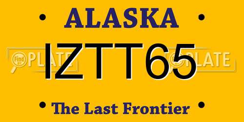 IZTT65 Alaska License Plate