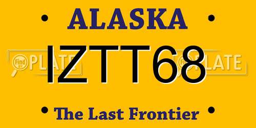 IZTT68 Alaska License Plate
