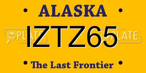 IZTZ65 Alaska License Plate