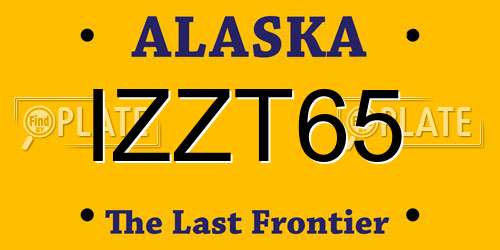 IZZT65 Alaska License Plate