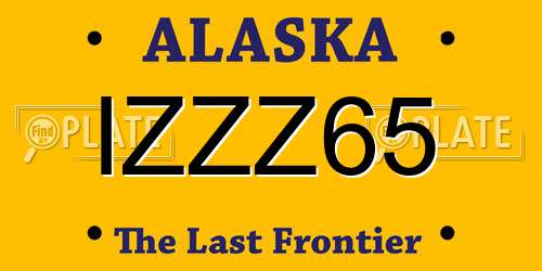 IZZZ65 Alaska License Plate