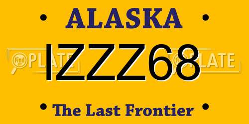 IZZZ68 Alaska License Plate