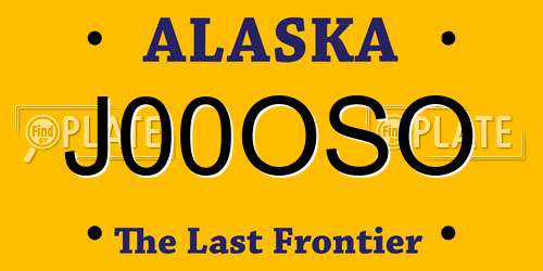 J00OSO Alaska License Plate