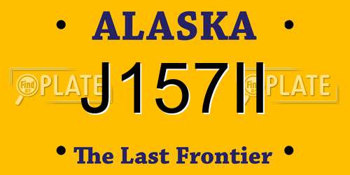 J157II Alaska License Plate