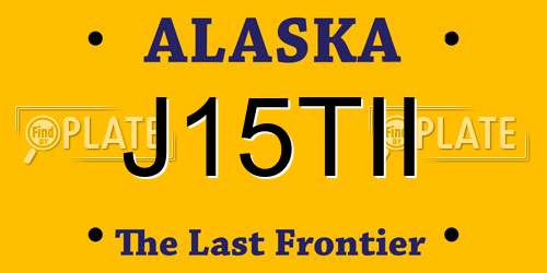J15TII Alaska License Plate