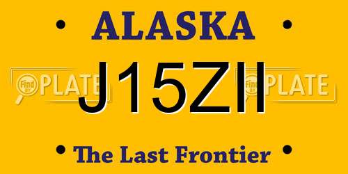 J15ZII Alaska License Plate