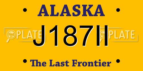J187II Alaska License Plate