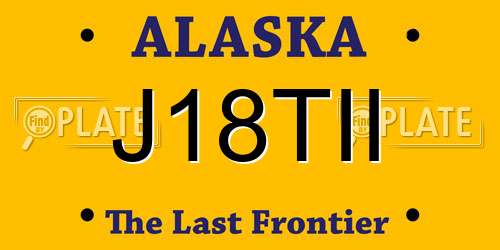 J18TII Alaska License Plate