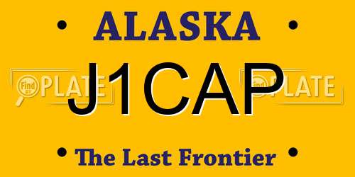 J1CAP Alaska License Plate