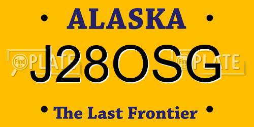 J28OSG Alaska License Plate