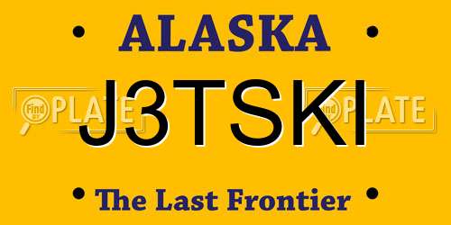 J3TSKI Alaska License Plate
