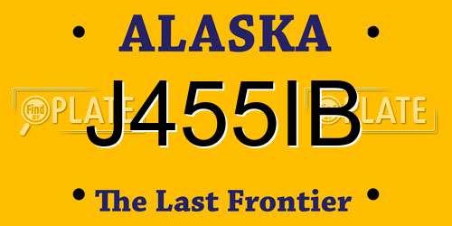 J455IB Alaska License Plate
