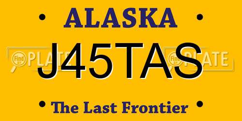 J45TAS Alaska License Plate