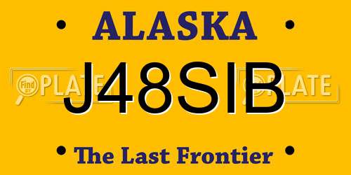 J48SIB Alaska License Plate