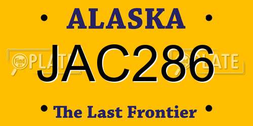 JAC286 Alaska License Plate