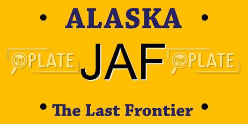 JAF Alaska License Plate