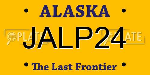 JALP24 Alaska License Plate