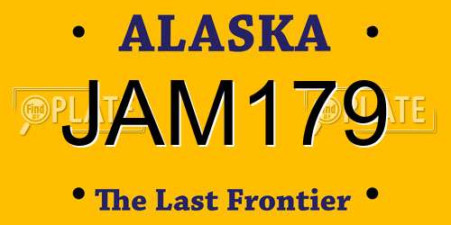 JAM179 Alaska License Plate