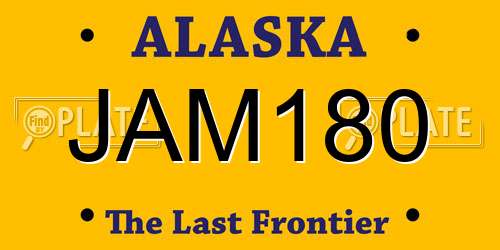 JAM180 Alaska License Plate