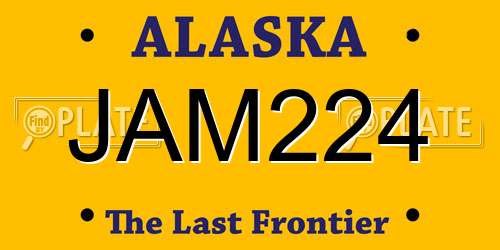 JAM224 Alaska License Plate