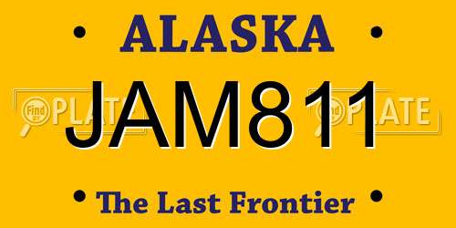 JAM811 Alaska License Plate