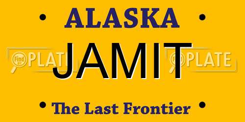 JAMIT Alaska License Plate