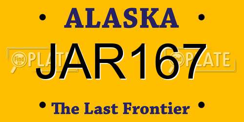 JAR167 Alaska License Plate
