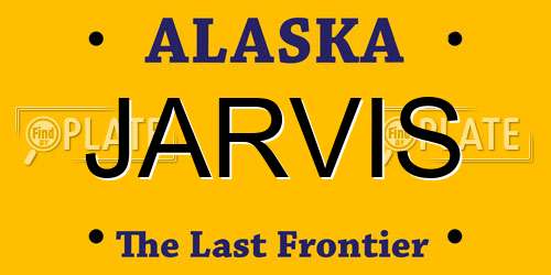 JARVIS Alaska License Plate