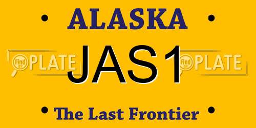 JAS1 Alaska License Plate