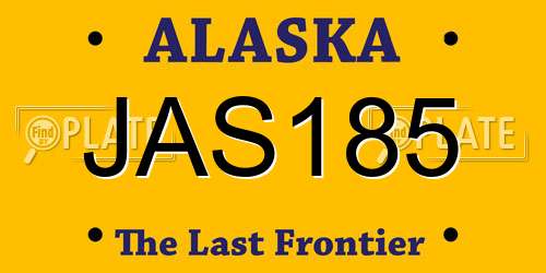 JAS185 Alaska License Plate