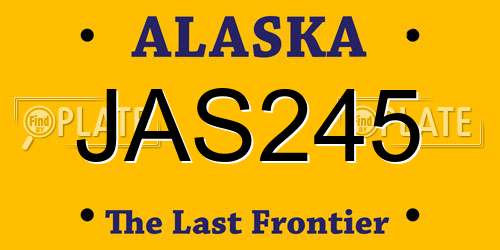 JAS245 Alaska License Plate
