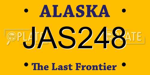 JAS248 Alaska License Plate