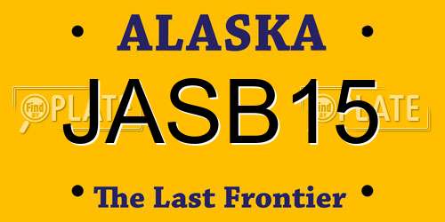 JASB15 Alaska License Plate