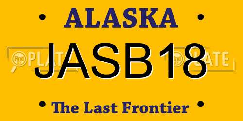 JASB18 Alaska License Plate