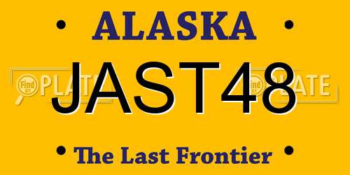 JAST48 Alaska License Plate