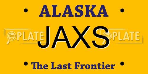 JAXS Alaska License Plate