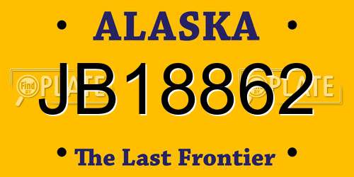 JB18862 Alaska License Plate