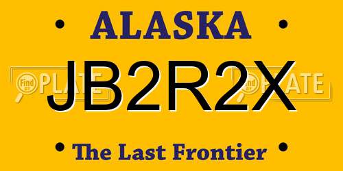 JB2R2X Alaska License Plate