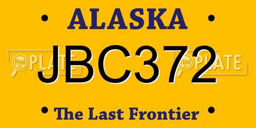 JBC372 Alaska License Plate
