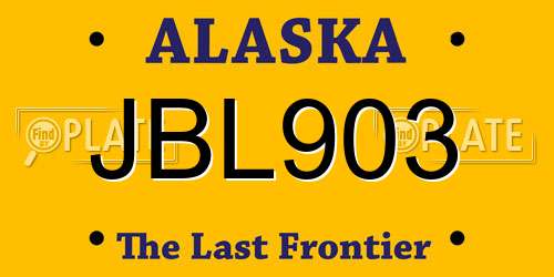 JBL903 Alaska License Plate