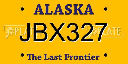 JBX327 Alaska License Plate