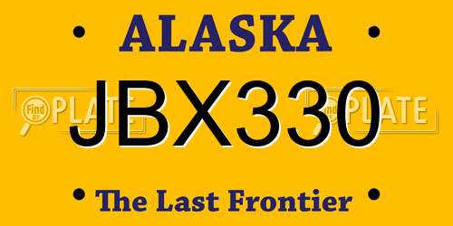 JBX330 Alaska License Plate