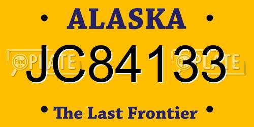 JC84133 Alaska License Plate
