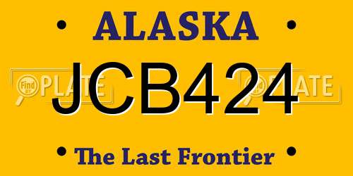 JCB424 Alaska License Plate