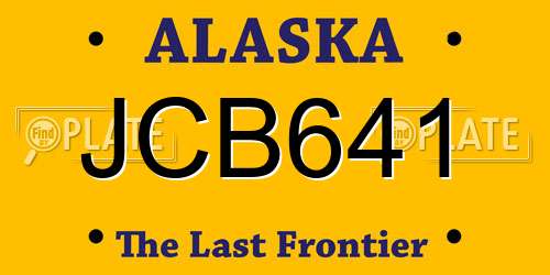 JCB641 Alaska License Plate