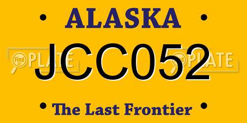 JCC052 Alaska License Plate