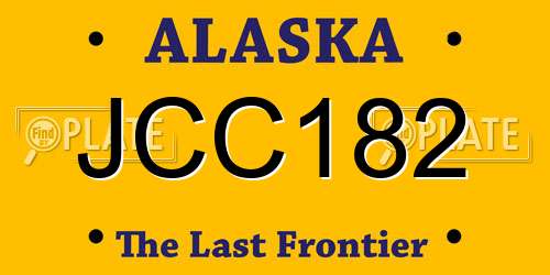 JCC182 Alaska License Plate