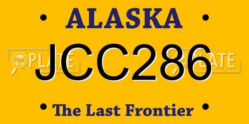 JCC286 Alaska License Plate