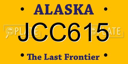 JCC615 Alaska License Plate